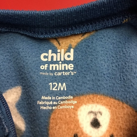 CHILD OF MINE by CARTER’S blanket sleeper sz 12 mo - Picture 2 of 6